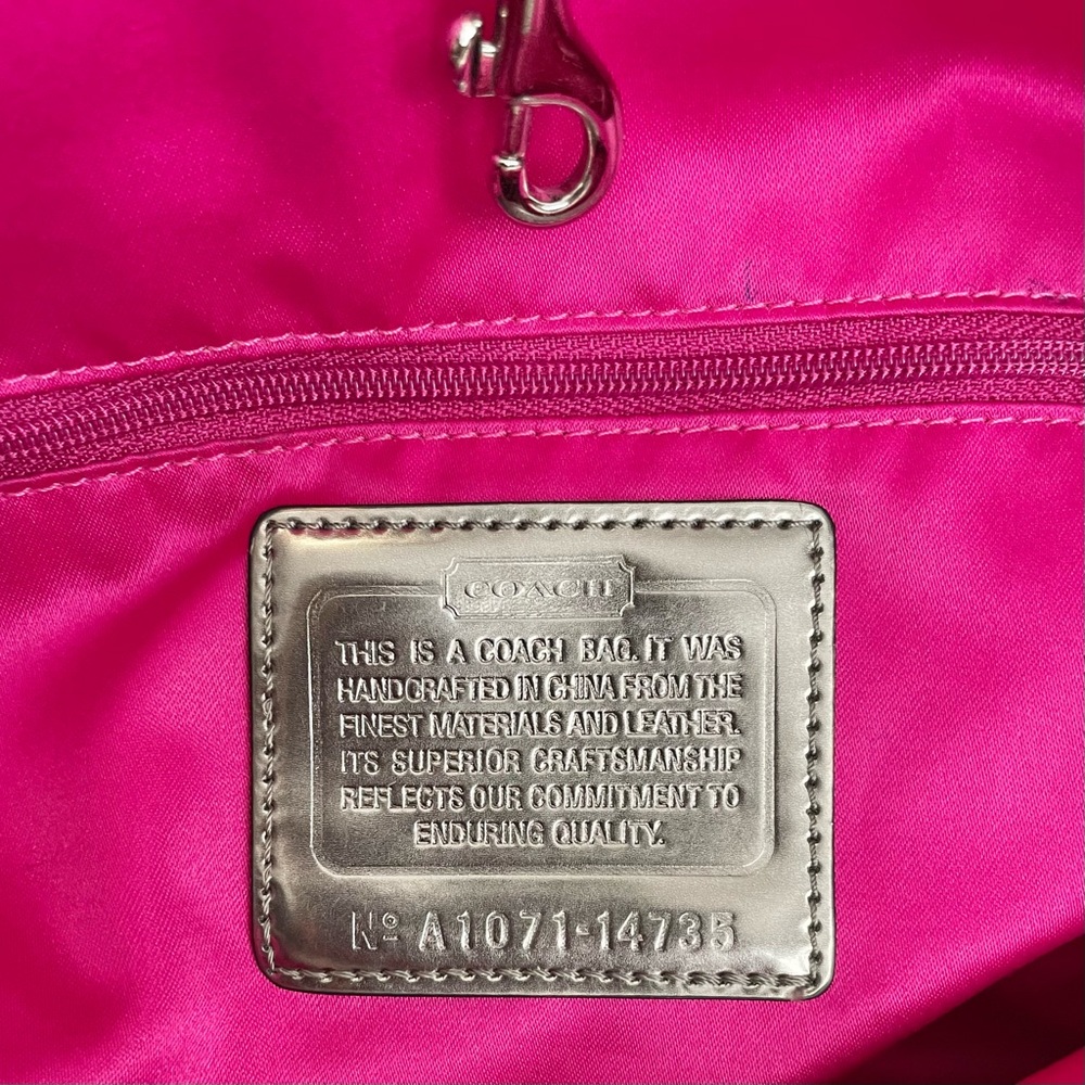 Coach White and Pink Floral Tote - Picture 6 of 15